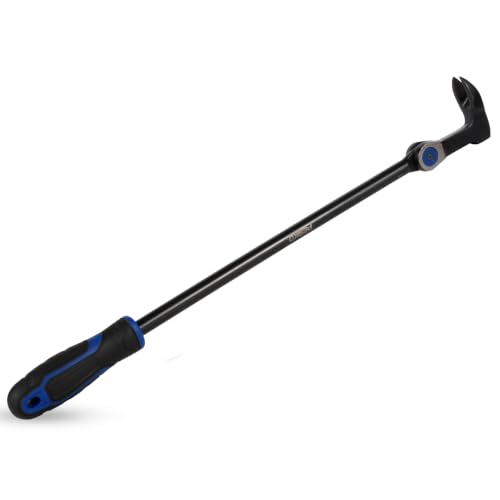16" Nail Puller Pry Bar, Indexing Crowbar Multi-Angle Wrecking Bar 16"