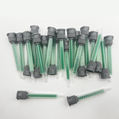 20 Pack of Epoxy Adhesive Mixing Nozzles Tip,16-Element Adhesive Applicator Resin Mixer Static Dispensing Nozzle for 50ml AB Two-Component Cartridges(1:1/1:2 Ratio)