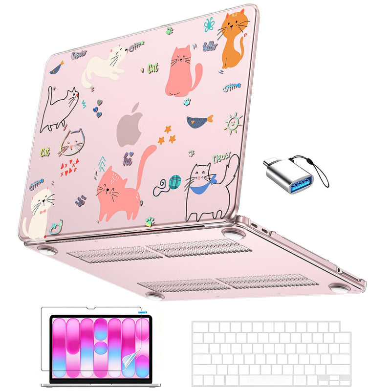 EooCoo for MacBook Neo Case 13 inch 2026 Model A3404, Funny Cat | Scratches · Bumps · Fingerprints Resistant, Ready for School, Work & Travel