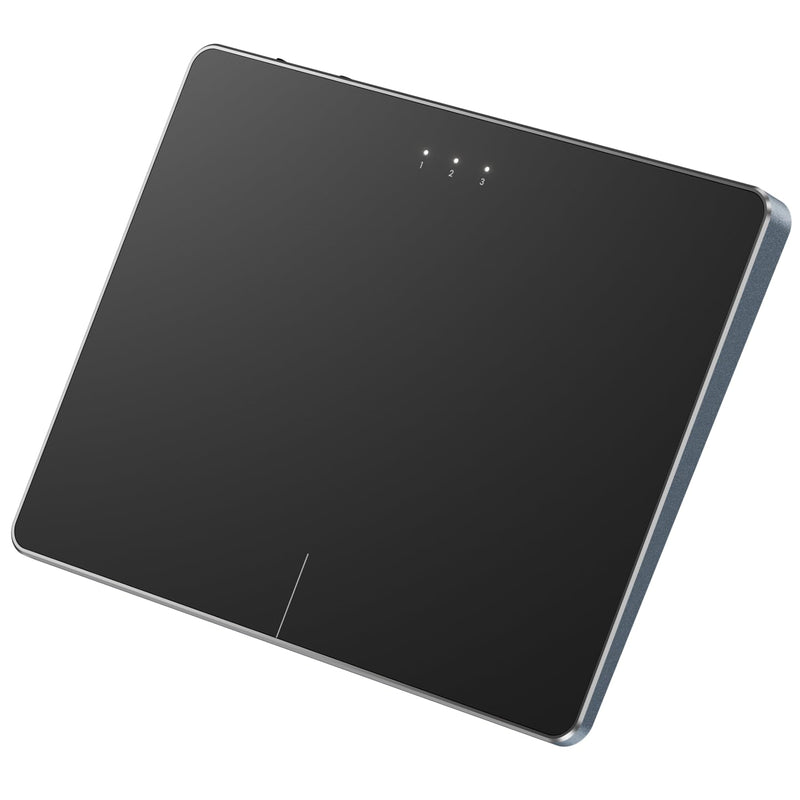 ProtoArc T1 Plus Bluetooth Trackpad for Win 11/10, Grey Black | Large 6.4" touch surface, supports 3-device switching via Bluetooth. No USB receiver needed. Rechargeable and Multi-Gesture.