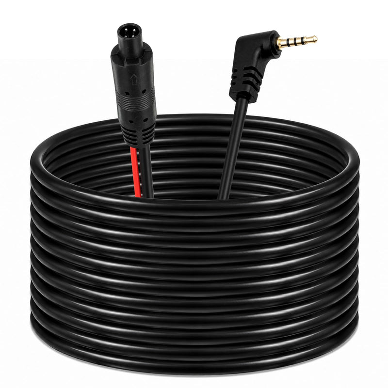 1 Pcs 31FT Backup Camera Extension Cable | 4 Pin Male to 2.5mm Male Plug, Pure Copper, 31FT Long, for Car, Truck, RV, Bus, Dash Cam, Reverse Mirror