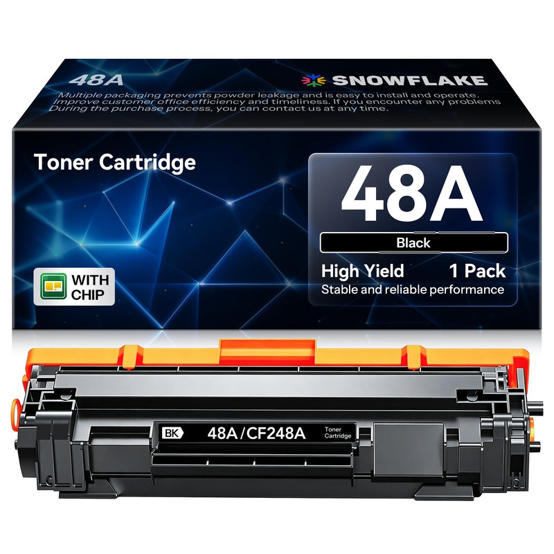 Snowflake 48A Toner Cartridge Compatible 48A CF248A Black Toner Cartridge Replacement for HP Pro M15a M15w M16a MFP M28a M28w M29a M29w Printer.