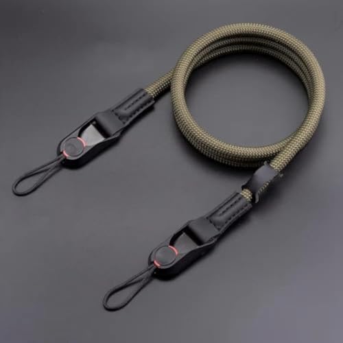 Quick-Release Adjustable Camera Strap Durable Polyamide Climbing Rope for DSLR Mirrorless Cameras For Nikon Canon Sony Fuji Green