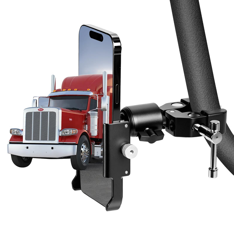 Car/Truck Phone Stand [Shockproof Metal Bracket] Universal Phone Holder, Suitable for Your Car, Truck, Pickup, Van, Excavator, Baby Stroller, Bicycle, Wheelchair