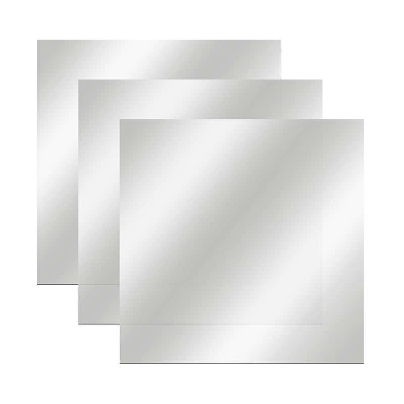 3 Pcs Acrylic Two Way Mirror: 12 x 12 x 0.04 Inch Sheets for Infinity Magic Projects & DIY, 12-Degree Angle of Incidence Reflective Screen