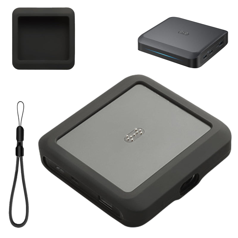 for Anker Charging Base 150W Display Charger Case, Silicone Protective Cover for Anker Charging Base 150W Display Charger,Shockproof Anti-Scratch Bumper Sleeve,Travel Portable Charger Protector,Black Black