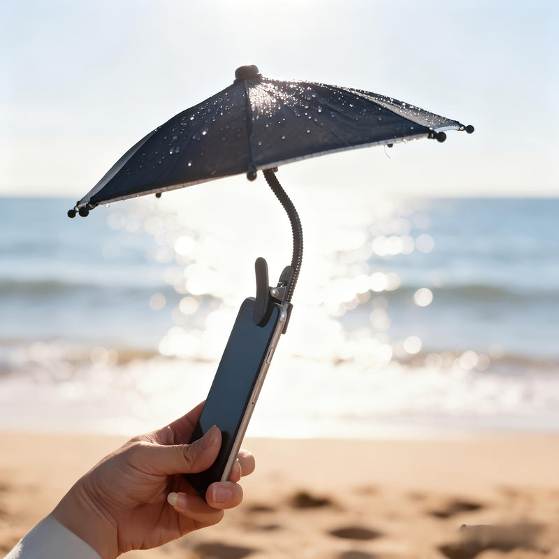 1Pc Bendable Phone Sun Shade with Clip, Mini Anti-Glare Screen Cover for Outdoor Use, Sun Rain Protection and Easy Phone Photography
