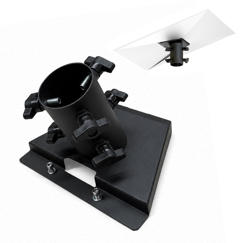 Pipe Adapter Wall Pole Mount for Starlink Gen 3/4/4X,Pole Mount Adapter kit for Roof & Outdoor for Starlink Standard Dish V3,for 1.1-2.1in (28-54mm) Pipe Black Pipe Adapter