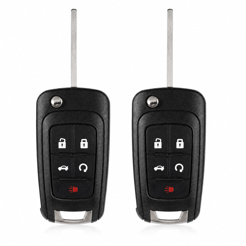 Keyless Entry Flip Key Fob Replacement Compatible with 2010-2019 Chevy Malibu Cruze Equinox Camaro Impala Sonic GMC Terrain Buick Lacrosse Regal Remote with FCC OHT01060512