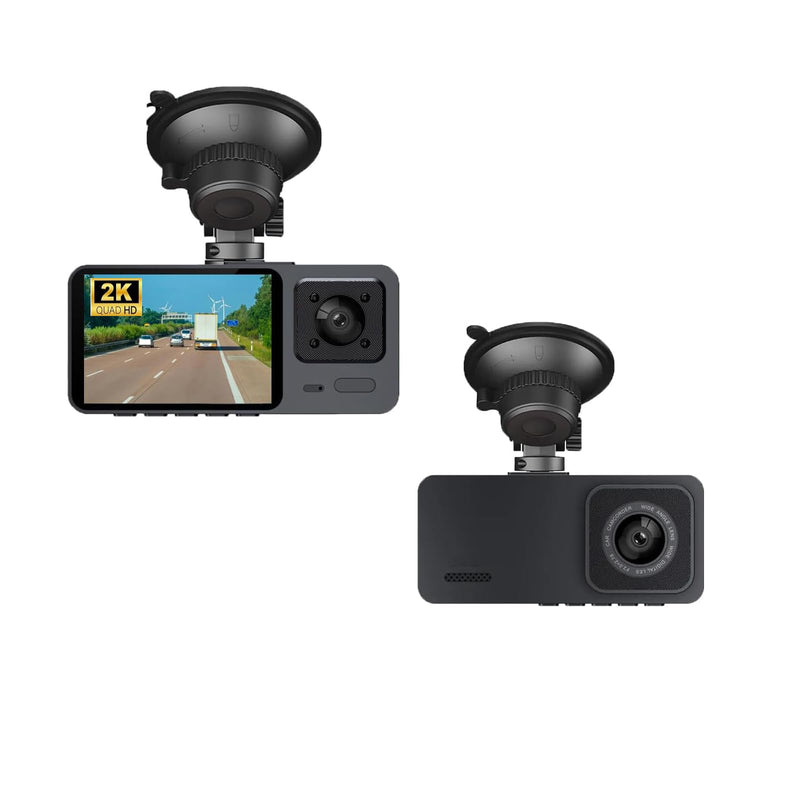 2K Dash Camera Front and Inside Dash Cam for Car Security 1080P Video Recorder with Audio Plug and Play, WDR, Night Vision, G-Sensor Auto Lock, 2 Inch Screen Vehicle Security