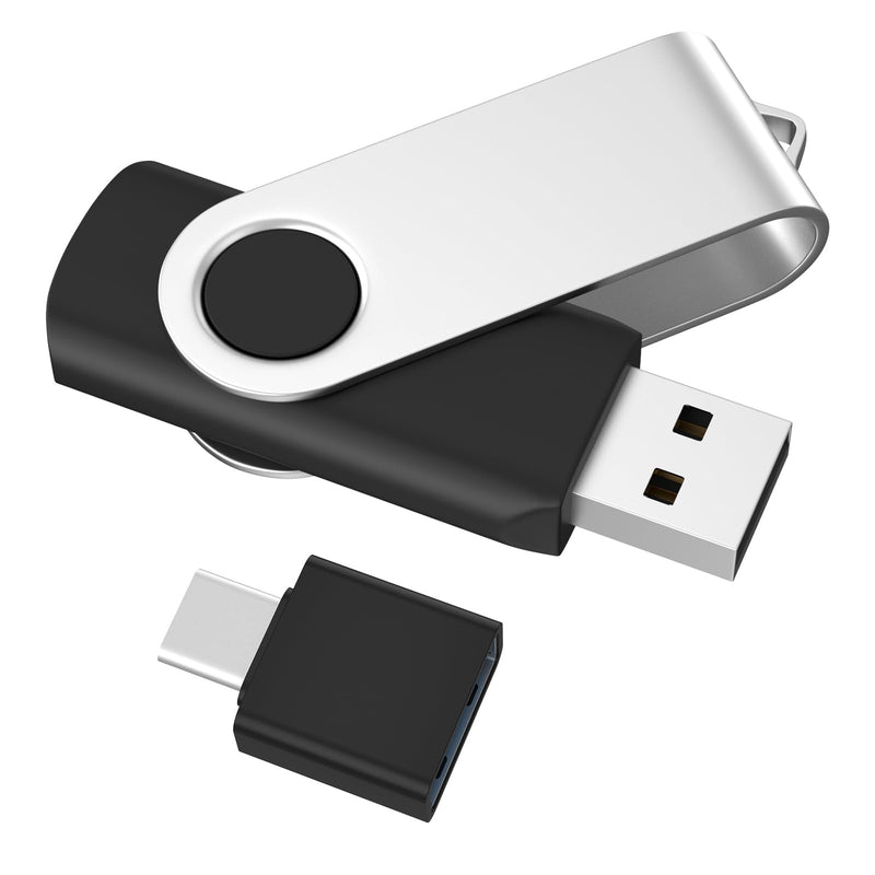 ABLAZE 128GB Flash Drive with Type C Adater, USB 2.0 Thumb Drive | USB Stick, Memory Stick, Pendrives for Smartphones/Computer/PC 1 Piece