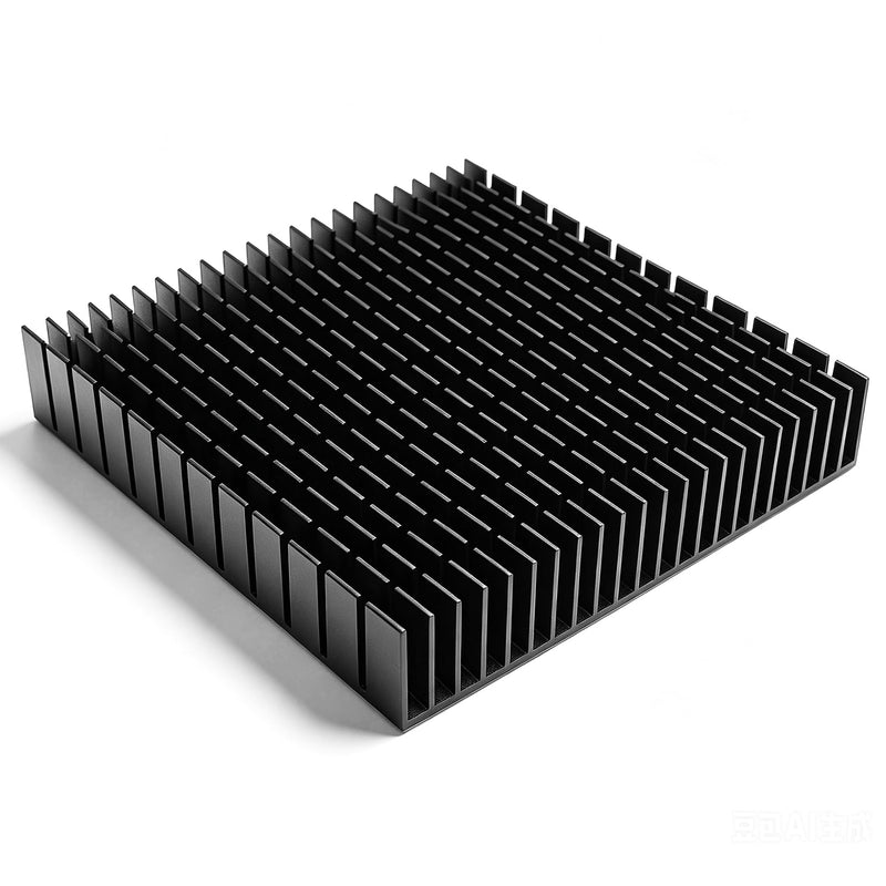 120mm Large Aluminum Heatsink 120x120x20mm / 4.72"x4.72"x0.79" Square Passive Heat Sink with Thermal Tape, Black Anodized Cooler for WiFi Router IC Power Supply Graphics Card Memory Electronic Devices