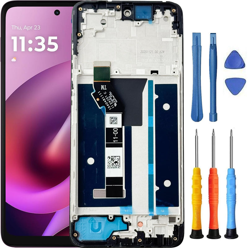 for Moto G 5G 2025 Screen Replacement with Frame | for Motorola G 5G 2025 Screen Replacement kit XT2513 XT2513-1 XT2513-2 XT2513V Touch Screen LCD Display Digitizer Assembly