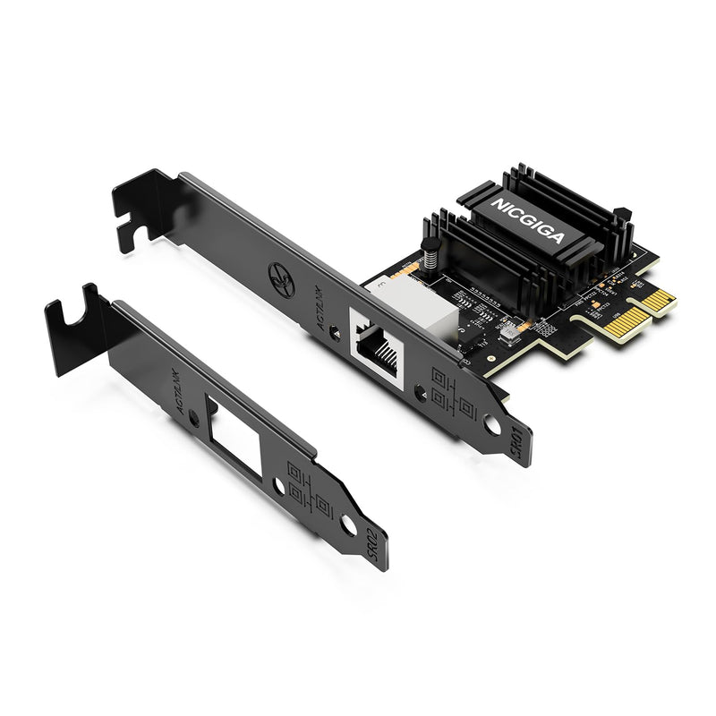 NICGIGA 10Gb PCIe 4.0 x1 Network Card, Realtek RTL8127 Ethernet Adapter. | 10G/5G/2.5G/1G RJ45 Multi-Gigabit LAN NIC, Support Windows 10/11/Server, Linux, NAS, Low Profile Bracket 10G NIC-RTL8127