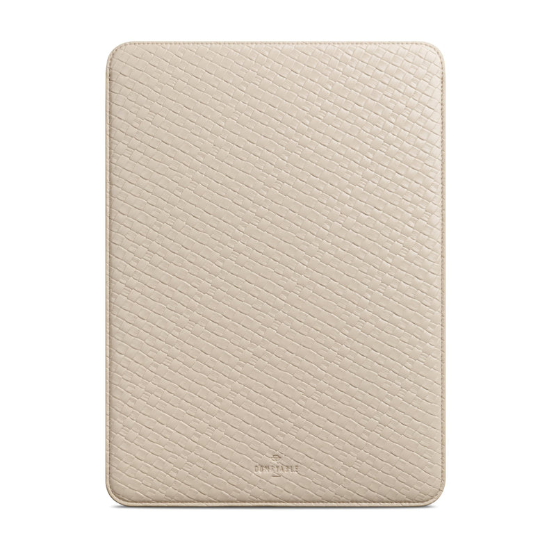 Comfyable 13 Inch Woven-Look Laptop Sleeve, Compatible with 13" MacBook Air M5 2026, MacBook Neo & MacBook Pro M2 2022, Slim Faux Leather Computer Case, Beige For 13" MacBook Pro & Air & Neo