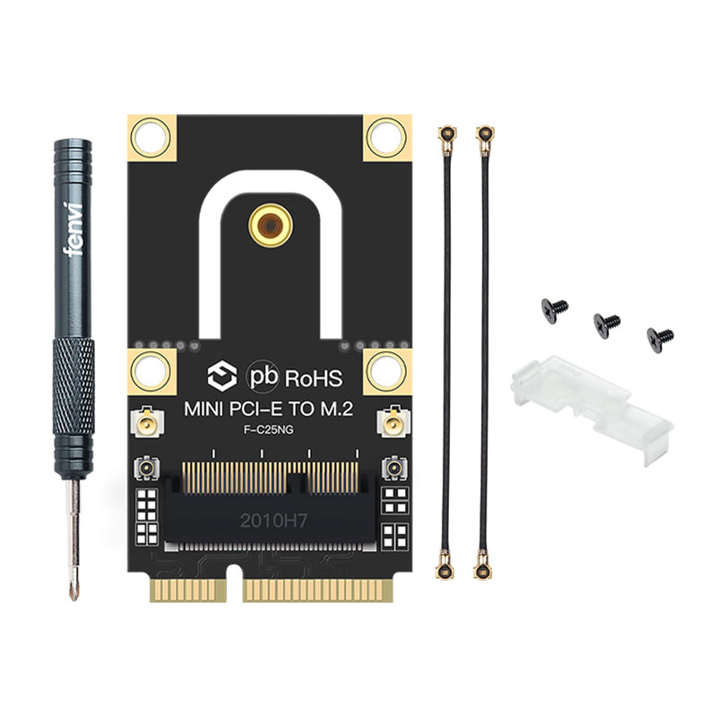 FENVI M.2 to Mini PCIe Converter for Laptop NGFF M.2 Key A+E WiFi Bluetooth | NGFF M.2 2230 to Mini PCI-E Converter Adapter, Make Your M.2 WiFi Card on 2010 - 2016 Laptops Based on Mini PCI Express Solt