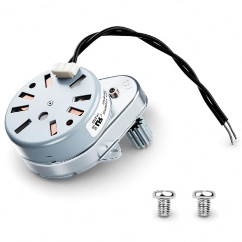 18743 Timer Motor Fit for Fleck 5600 2500 2510 2750 9000 9100 9500 3200 3210 Control Valve with Mounting Screws, 120V 60Hz 3W Time Motor Replace 18743-1, 13400, 13944