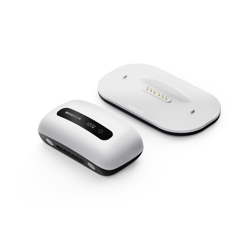 BOBOVR BM60-1 Battery and Charging Dock Combo, 1 BM60 Magnetic Battery with Power Display, Compatible Only with BOBOVR M3 and M3 Pro+, Not for B2 or B100 Systems (1 Battery + Charging Dock) | 1 BM60 Magnetic Battery with Power Display,Compatible Only w...