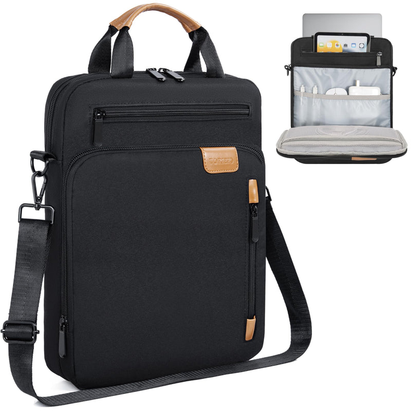 TORIBIO 15 Inch Laptop Sleeve Bag Padded Travel Carrying Case | Fits New 15"/15.3" MacBook Air M5 M4 M3 M2 2026,Dell XPS 15 Plus,15 Inch Surface Laptop 7/6/5/4/3,Galaxy Tab S9 Utra 14.6" Black