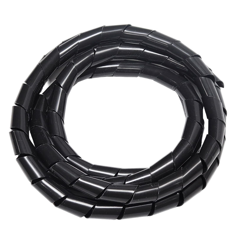 Black Wire Wrap, 3/4 inch Spiral Cable Wrap, 8.2ft Cord Wraps for TV PC Computer Electrical Wire Protector (3/4 inch-8.2ft) Black 3/4 inch-8.2ft