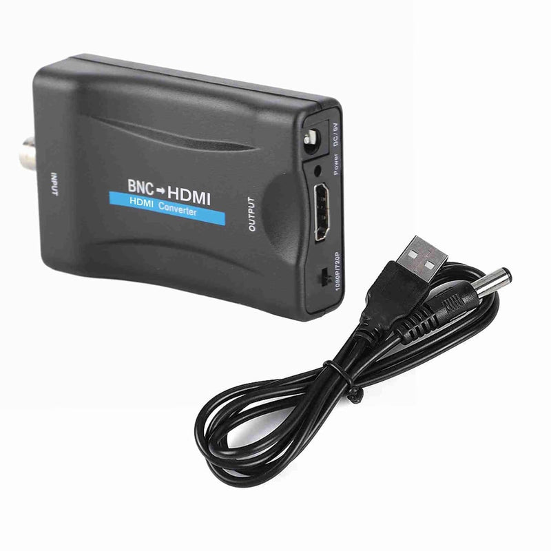 BNC to HDMI Converter, 1080P HD Adapter for Surveillance Monitor | 3D Anti-Jitter & Smearing, DCDI Fixes Jagged Edges, Scaler SD to HD, I2S Audio, 24/7 Stable for Surveillance & Industrial Use