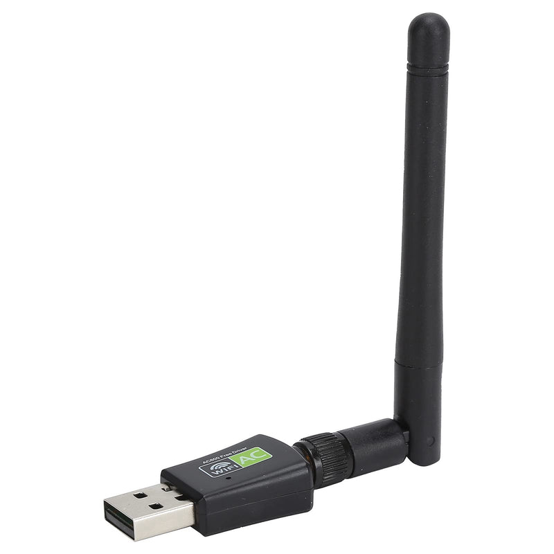 Generic USB WiFi Adapter Wireless Network Card 600Mbps 2.4Ghz 5Ghz Dual Band USB 2.0 Mini Portable for RTL8811CU Chip for Plug and Play with ABS Material Black