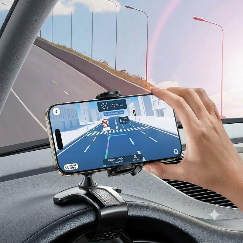 Dashboard Phone Holder Universal 360 with an Clip Design, Navigation, 1pc | Versatile Universal Car Phone Holder With An Easy Clip Design For Mounting On The Dashboard, Suitable For Gps Navigation
