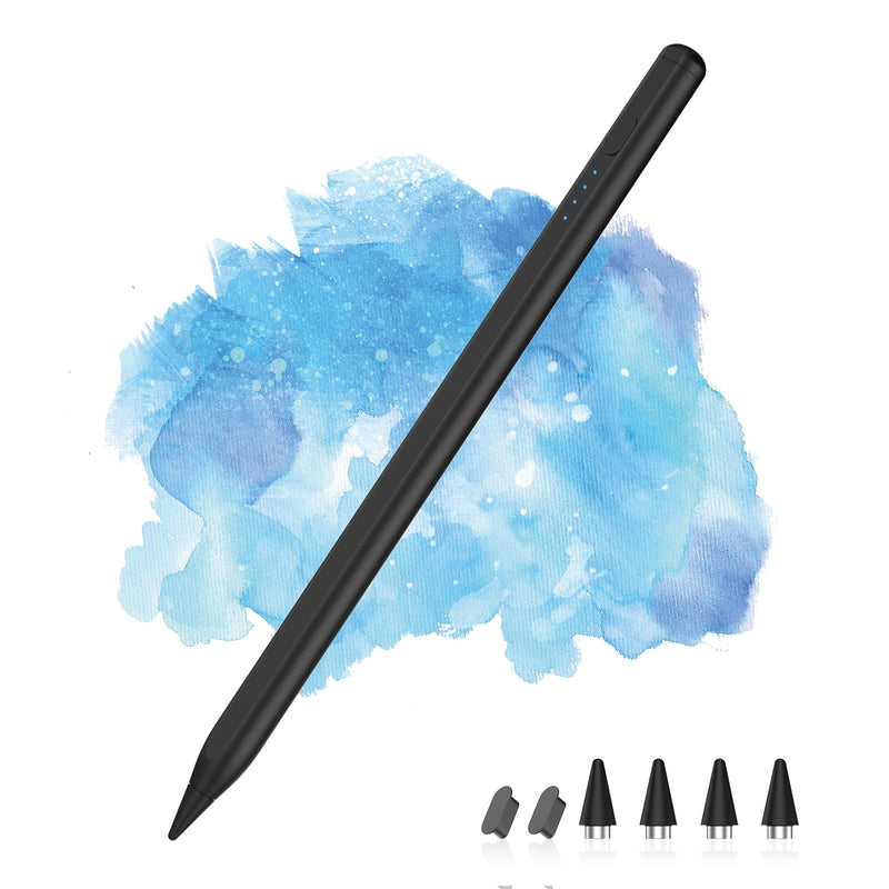 Moko Stylus Pen for Android Touchscreen,Rechargeable Tablet Pen, Black | for Samsung Galaxy Tab A11+/A9+/Vivo/Xiaomi and Other Android Tablets & Smartphones, Universal Active Fine Point Stylus