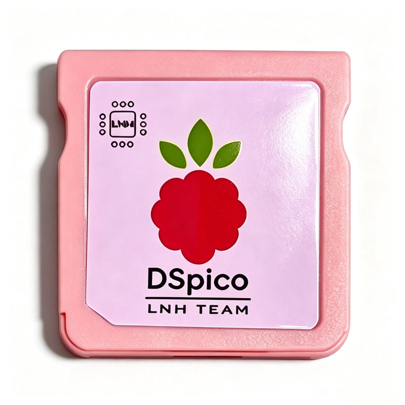 DSPico Pink Shell Edition – RP2040 Open-Source Flash Cartridge with 6MB/s High-Speed Loading, Dual Power, DS Mode & Pico Launcher Support for Homebrew & Backups, Injection-Molded, Not 3D-Printed