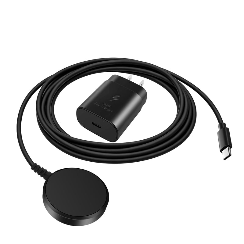 EGK 6.6ft 25W USB-C Fast Charger for Samsung Galaxy Watch | 9/Ultra/8/8 Classic, 7/6/Ultra, 5/5 Pro/4/6 Classic/3/Active 2/Active 1/FE, Magnetic Wireless Charging Cable