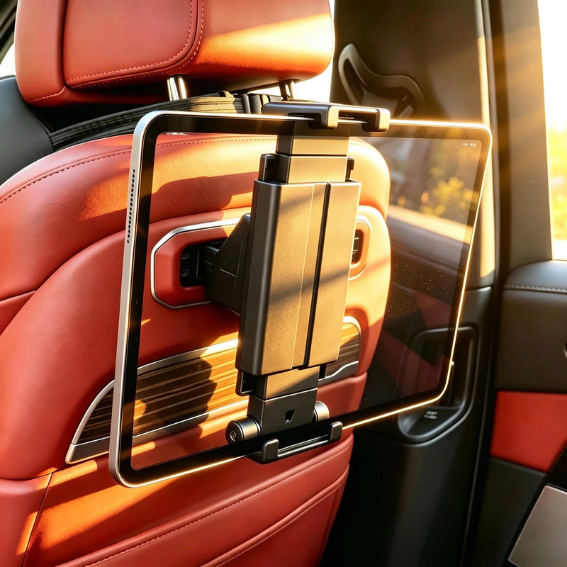 Car Tablet Holder for BMW X3 X5 X6 5/7-Series iX I20 G05 I5 G06 G60 G61 G70 G45, BackSeat Tablet Headrest Mounts 360° Rotation Strong Gravity Clamp Trip Travel Essentials Accessories for phones, Black