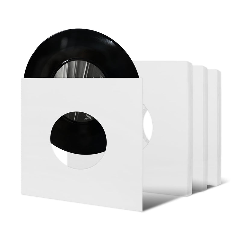 20 Pcs 7 Inch Vinyl Record Paper Jackets, Anti-Static Record Sleeve Covers, Acid-Free White Paper Vinyl Sleeves for 45 RPM Singles (Style A) Style A