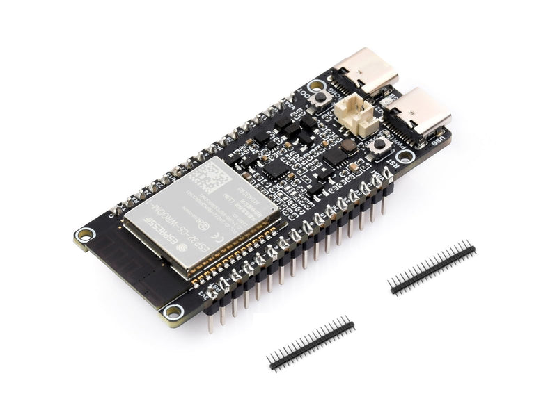 waveshare ESP32-C5 Development Board Wi-Fi 6 Devkit with pre-soldered Header Based on ESP32-C5-WROOM-1 Series Module,240MHz and 5GHz Dual-Band,32MB Flash and 8MB PSRAM,with Built-in Antenna