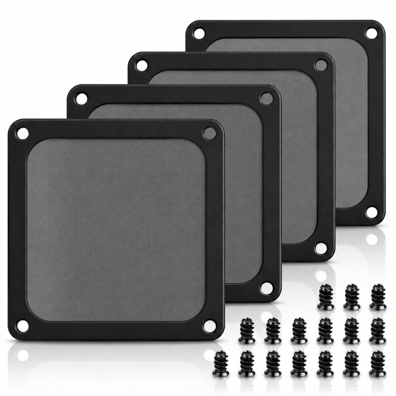 120MM Fan Dust Cover,Dust Filter,4 PCS Fan Filters,Magnetic Frame,Black | Nylon 120MM Fan Grill,120MM Fan Filter,Washable Dust Cover,Dust Filter,Durable Cooling,Tool-Free-for PC DF4-4PCS,NYLON