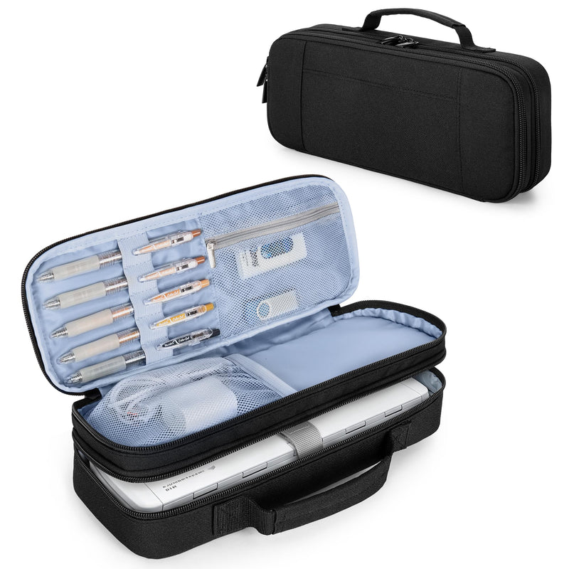 CURMIO Portable Document Scanner Storage Case for Home and Business Trips | Compatible with Canon ImageFORMULA R10/ImageFORMULA P-215II Mobile Document Scanner, Double Layer, Protective, Compact Size