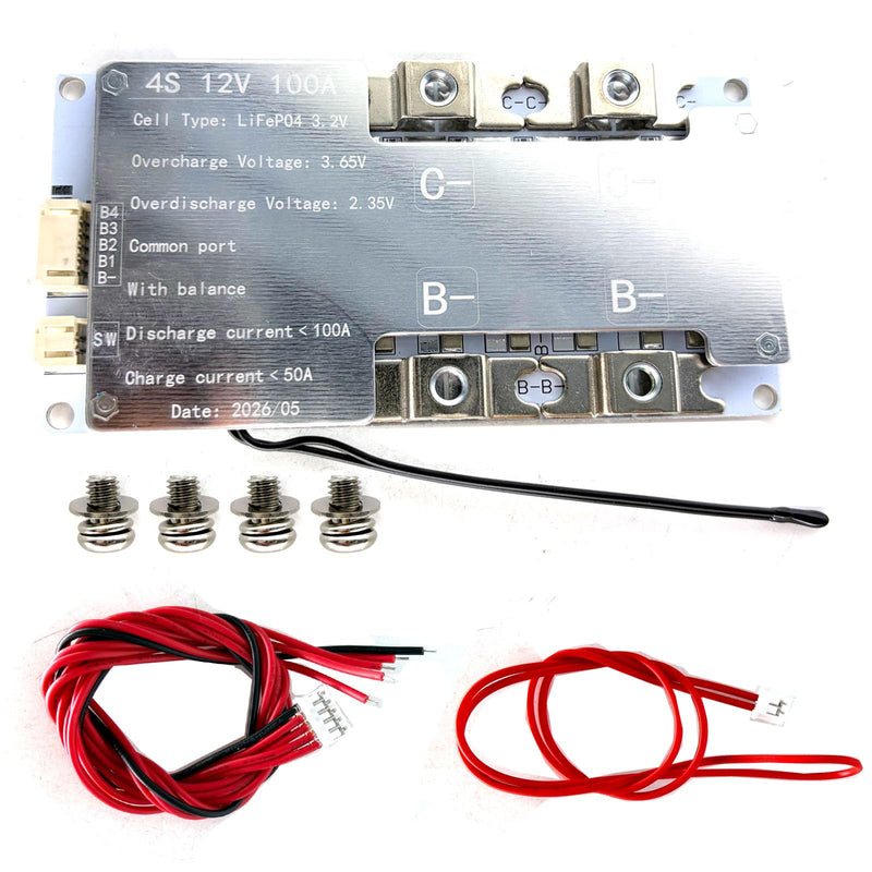 4S 100A BMS Lifepo4 Battery Protection Board Temperature Protection Equalizer