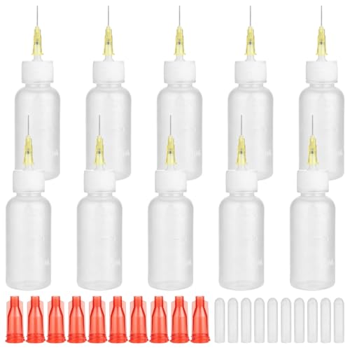 Penitue 10pcs Needle Tip Glue Squeeze Bottle Set