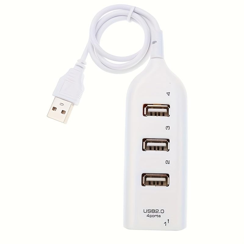 Multi Plug Outlet Extender with USB Ports - Power Strip Surge Protector for Home, Office, Desk, Travel, Essential Charging Hub for Multiple Devices (White) White