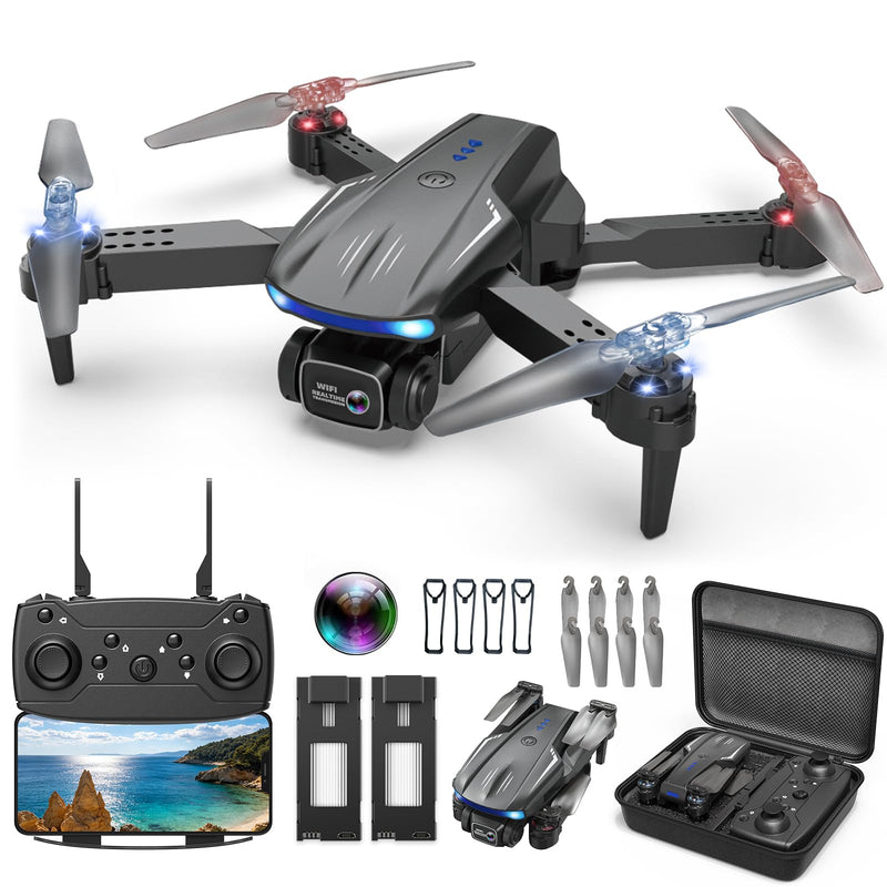Drone with Camera 1080P for Kids, Adults & Beginners, Foldable Mini Drone, RC Quadcopter with 2 Batteries, One Key Takeoff and Landing, 360° Flip, Gesture Control, Toy Gift for Boys, Girls