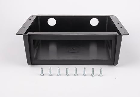 NuIth Universal Car Under Dash/Top Mount Single DIN Radio Install Enclosure | Under Dash Single Din Stereo Mounting Bracket, Overhead 1Din Radio Mounting Kit for Classic Cars Trucks Boats Single DIN Radio Enclosure