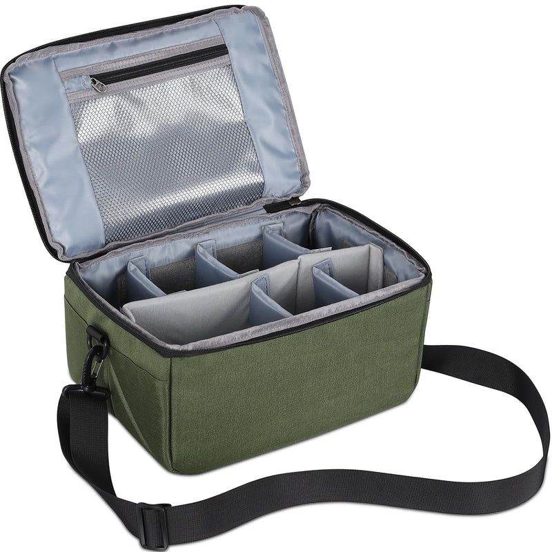 Koolertron Dslr Camera Insert Bag Purse Universal Liner Lens Pouch Partition Protective Cover Waterproof Sleeve for Cannon/Nikon/Sony (Green) Green