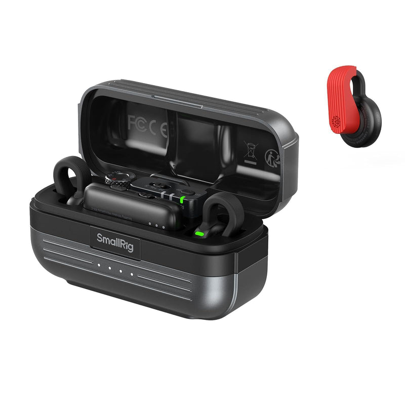 SMALLRIG Wireless Microphone S70 Mic Cover Kit (2 TX + 2 RX + Charging Case + 9 Mic Covers), Mini Lavalier Mic for Vlogging/Interview/Streaming, Includes 9 Color Silicone Covers