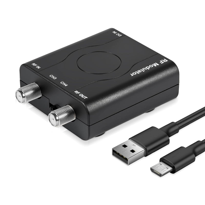 HDMI to RF Modulator for TV Game Console | Plug and Play Coax RF Converter for TV, 1080P PLL Control NTSC Output CH3/CH4 RF Converter for Antenna TVs and Game Consoles