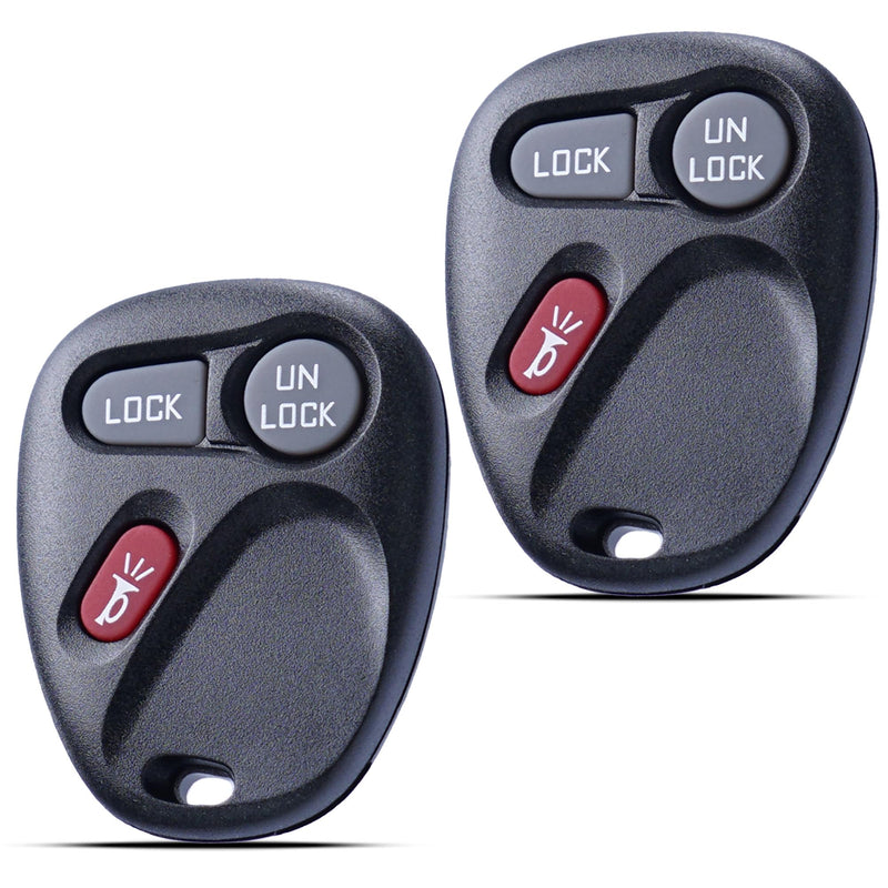 KOBLEAR1XT Key Fob Fits for Chevy Silverado Suburban Tahoe Avalanche SSR S10 GMC Sierra Yukon 2001 2002 2003 Keyless Entry Remote Control Replacement 15042968 3 Button (Set of 2)