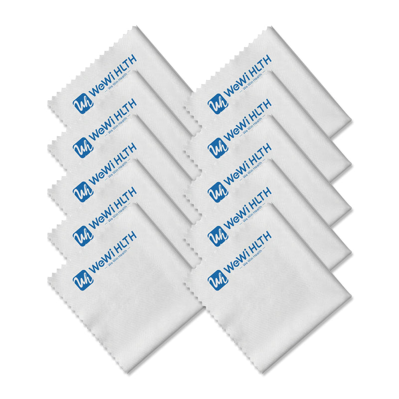 Glasses Cleaning Cloths, 10 Pack Premium Cloth, 6 × 6 Inches Gray | Suede fabric microfiber portable bidets lens screens eyeglasses watches cleaner Individually wrapped easier to grip and use