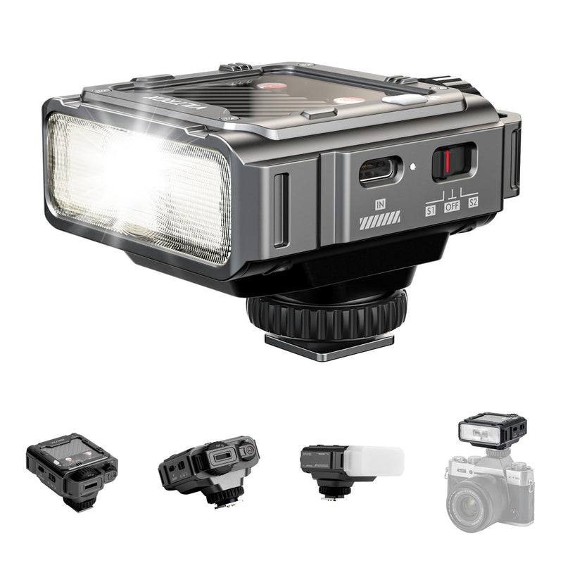 VILTROX Z3 TTL Flash for Fujifilm, GN16 26W/s 1800mAh Mini Flash for Camera | GN16 Hot Shoe Flash with 1s Recycle Time, USB-C Rechargeable Camera Flash with 7-Level Manual Power Control