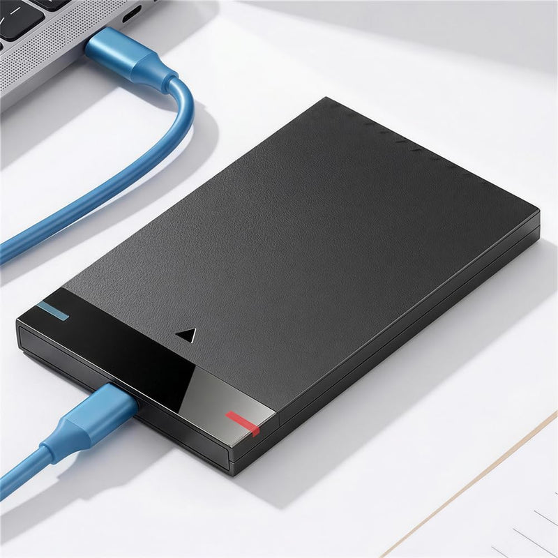 External Hard Drive, USB 3.0 High Speed Hard Drive, Portable Compact External HDD for Data Storage and Backup, Black