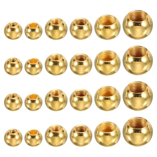 Thread Cap Nuts Knob, 60Pcs Ball Screw Caps - Electroplated Gold M3x9 M4x9 M5x12 M6x12 M10x15 M10x18 60
