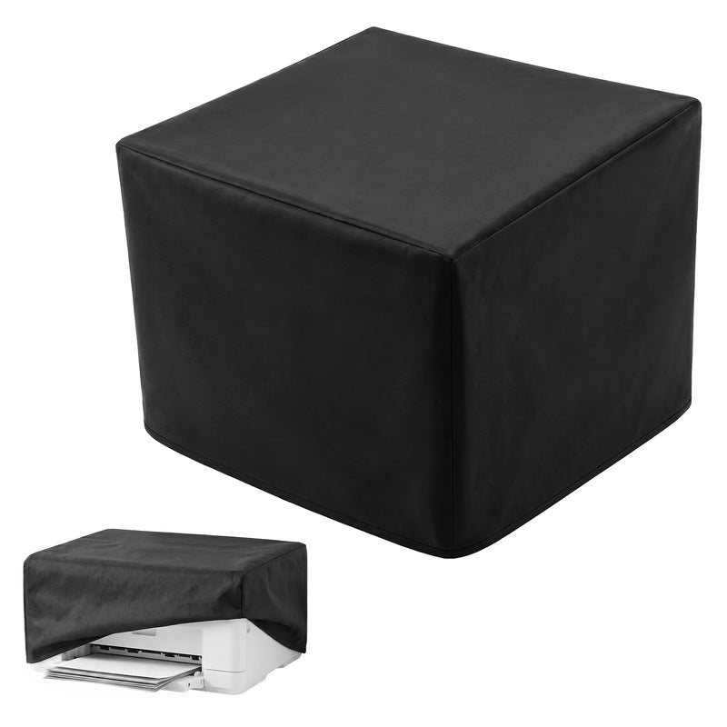 Universal Elastic Waterproof Printer Dust Cover – Heavy-Duty Oxford Fabric Small Appliance Covers with Drawstring & Metal Buckle for Most Printers (19.7 x 17.7 x 11.8 inch, Black)