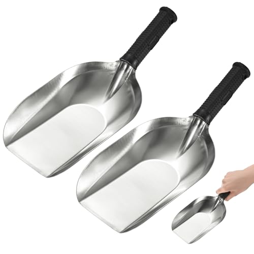 M METERXITY 2-Pack Garden Shovel Trowel Hand Shovels, 28cm/ 11 Inch Stainless Steel Gardening Tools for Digging, Transplanting, Soil Loosening and Planting, Ergonomic Handle